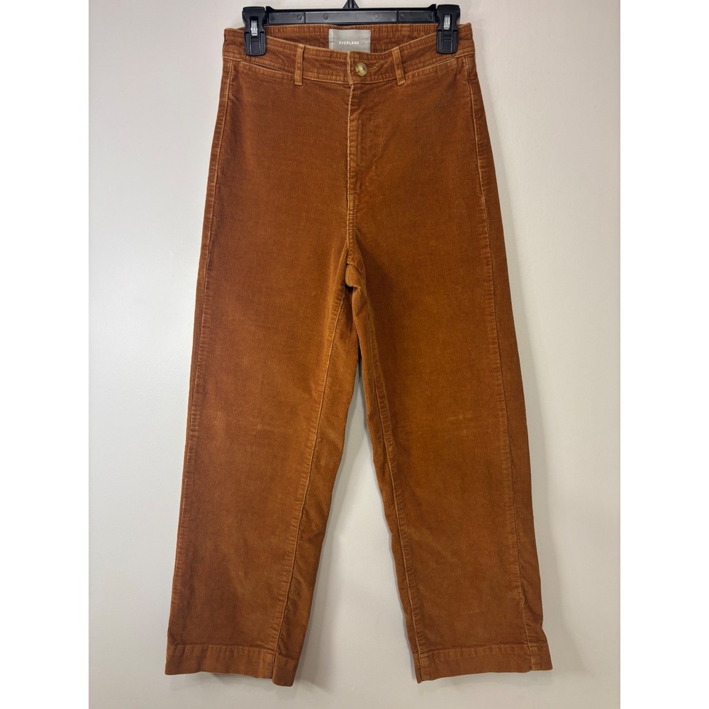 Everlane The Way High Drape Pant Corduroy‎ Rust Orange Size 4
